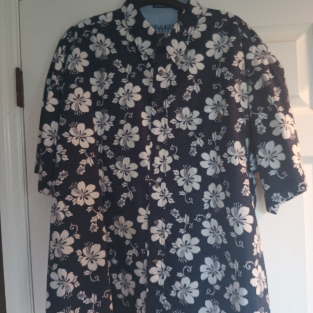 Bugle Boy pre Y2K Hawaiian shirt, cotton XXL